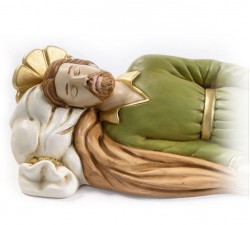 STATUA SAN GIUSEPPE DORMIENTE 14 CM IN RESINA COLORATA