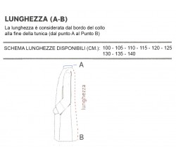 TUNICA PRIMA COMUNIONE CON PIEGONI E BORDATURA ORO