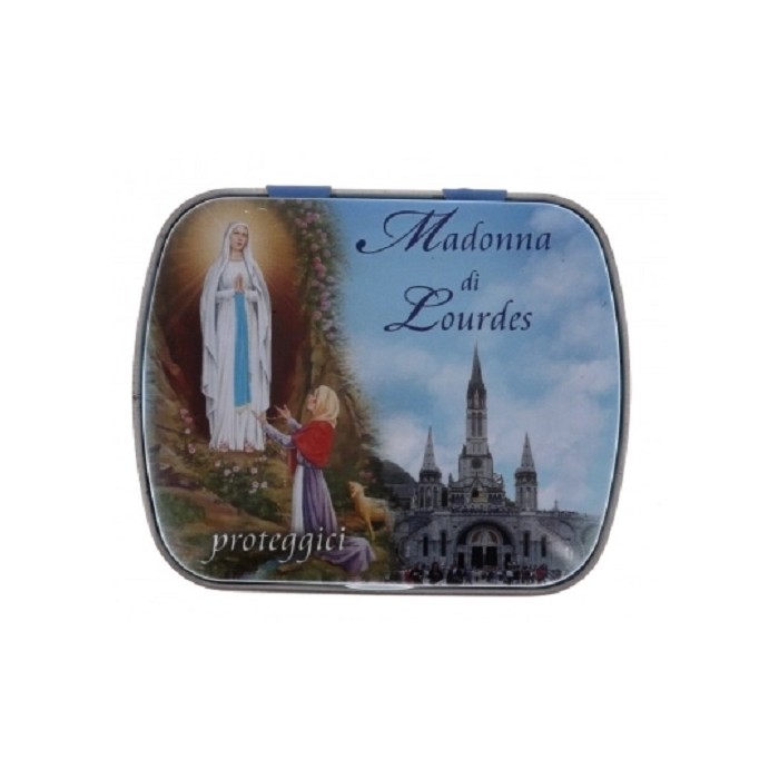 CORONA ROSARIO MADONNA DI LOURDES CON PORTA ROSARIO