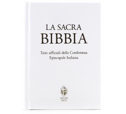 Bibbia Shalom bianca con ultima versione testi CEI Ufficiali