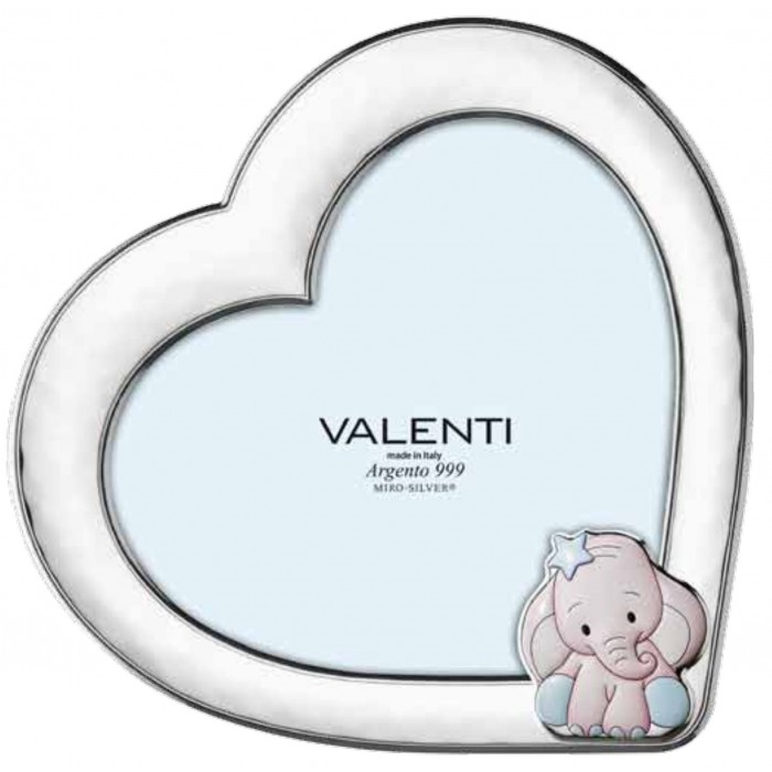 CUORE PORTAFOTO NASCITA BATTESIMO BAMBINO ARGENTO MIRO SILVER