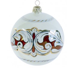 Pallina di Natale in Ceramica di Deruta decorata a mano