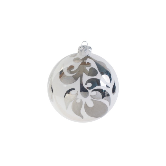 PALLINA NATALE IN CERAMICA DI DERUTA DECORATA 12 CM