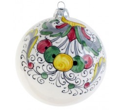 Pallina Albero di Natale in Ceramica di Deruta decorata a mano