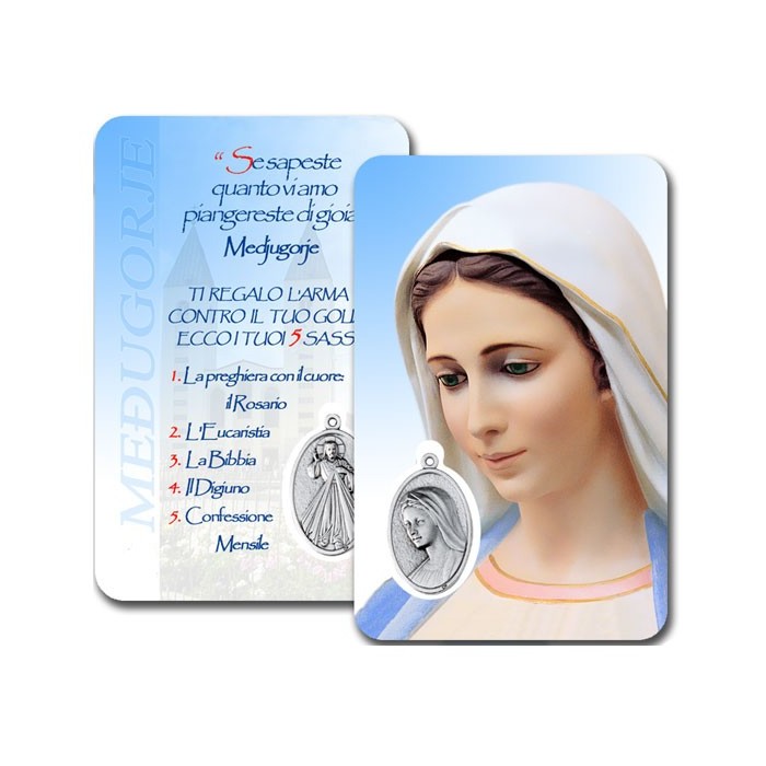 CONF. 50-100 PZ. CARD PLASTIFICATA MADONNA MEDJUGORJE